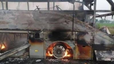 Bus Catches Fire Bus Catches Fire