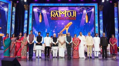 Vice-President of India graces inaugural Ramoji Excellence Awards 2025 at Ramoji Film City, Hyderabad