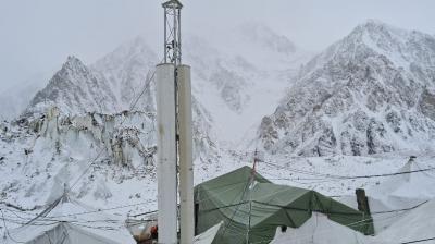 First Mobile Tower on Siachen Glacier
