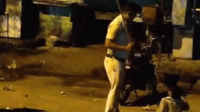Delhi cop beating up boy