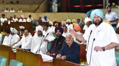 Capt Amarinder Singh at Punjab Vidhan Sabha