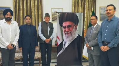 Farooq Abdullah, JKNC delegation Visit Embassy of Iran in Delhi; Expresses Solidarity with People of Iran