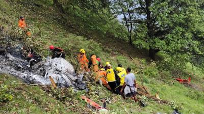 Seven Killed in Helicopter Crash Near Gaurikund, Kedarnath Dham