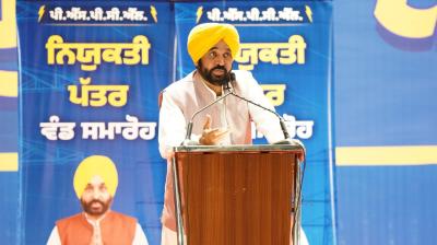 Previous govts denied youth jobs for over decade, AAP Govt delivers more than 65,000 merit-based govt jobs without bribes in just 4 years: CM Bhagwant Singh Mann File Photo.