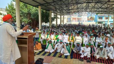 Rakesh Tikait at Monthly Panchayat