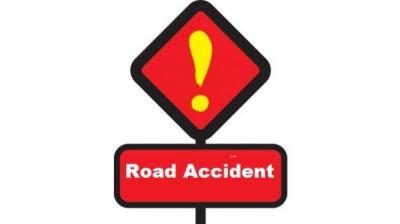 Bus rams into tractor and truck