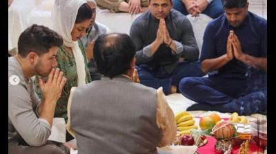 POOJA CEREMONY BY PRIYANKA CHOPRA AND NICK JONAS 