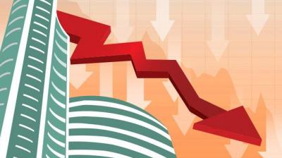 Sensex slips 100 points