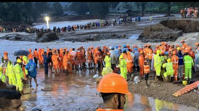 Over 150 killed in Wayanad landslides and  NDRF resume search operations