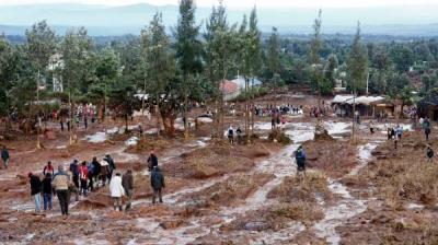 Dam burst its banks in Kenya's Rift Valley
