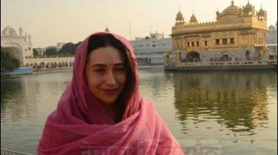 Bollywood Star Karisma Kapoor at Golden Temple