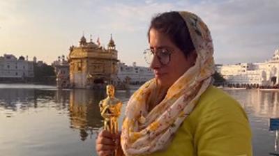 Guneet Monga at Darbar Sahib