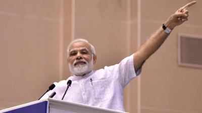 Narendra Modi today assailed Congress government