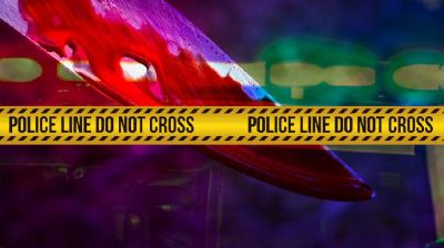 Man slit his wife's throat with a sharp object