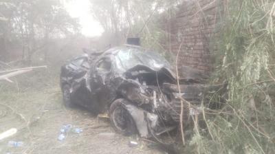 Doctor Killed as Speeding Car Hits Divider and Overturns Into Fields Amid Dense Fog