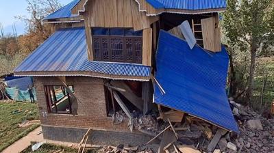 Pahalgam Terror Attack: House of another Suspect Demolished in J&K’s Shopian (Image Courtesy:ANI)