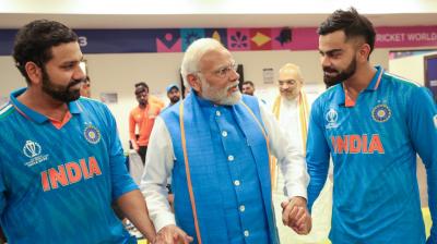 PM Narendra Modi Boosts Morale of Players after world cup 2023 final match 