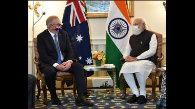  Prime Minister Narendra Modi and Prime Minister Scott Morrison 