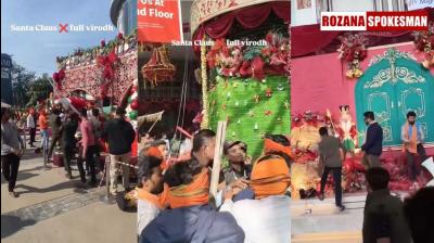 Christmas celebration taken over by “Hindutva goons”: A mall vandalised in Chhattisgarh