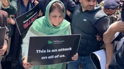 Pahalgam Terror Attack: J&K Stages ‘Not In My Name’ Protest; Mehbooba Mufti Apologizes