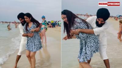 Amid Viral Video Controversy, Kulhad Pizza Couple Celebrates Gurpreet Kaur's Birthday At Beach