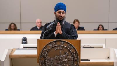 Watch: Raj Badhesha formally becomes first Sikh Judge in Fresno County Superior Court 