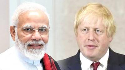 Narendra Modi and Boris Johnson