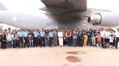 594 Indians Evacuated Under ‘Operation Sindhu’; Third IAF Flight Lands in Delhi from Egypt