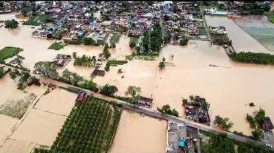 Continuous rainfall in Himalayas Unleashes Havoc in Punjab, Crops washed away, 14,200 acres affected (Image Courtesy: Hindustan Times-Representative Image