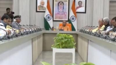 UP Assembly Session: CM Yogi Adityanath Meets Party Whip Teams in Lucknow