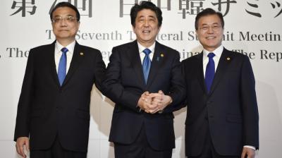 Japan, China, South Korea agree to cooperate toward nuke-free North Korea