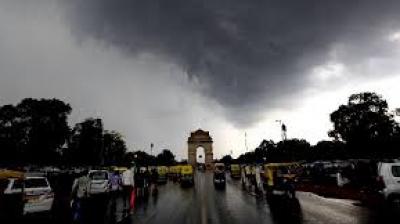 Light rain with gusty winds hit Delhi