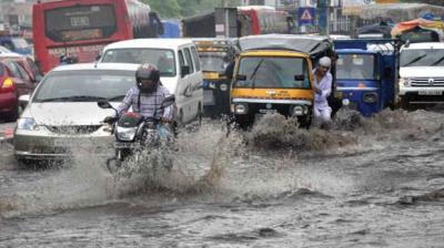Heavy rains lashed parts of the national capital Friday Heavy rains lashed parts of the national capital Friday