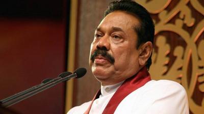 Sri Lanka's former president Mahinda Rajapaksa