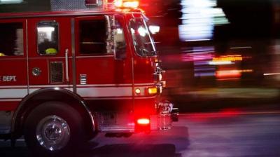 Fire broke out at a commercial building