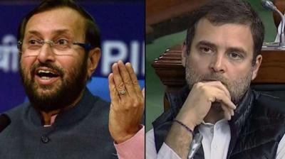 Prakash Javadekar and Rahul Gandhi