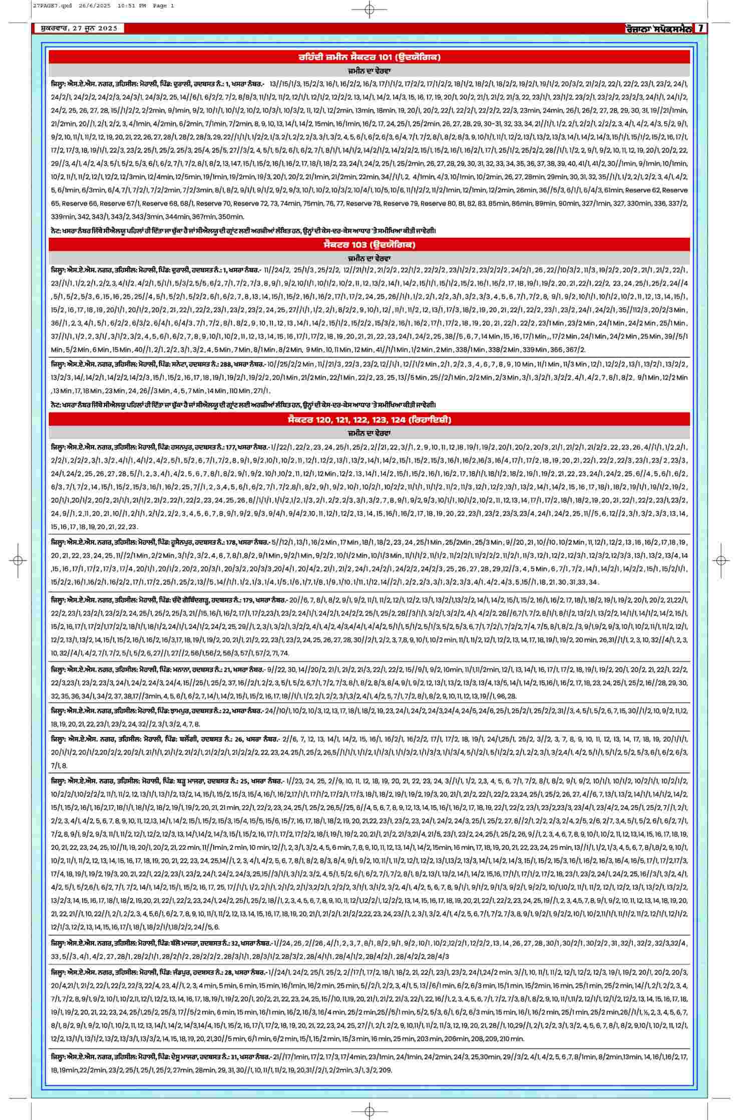 27 Jun 2025, Page 7 Doaba Edition | Rozana Spokesman Epaper [ Doaba News ]