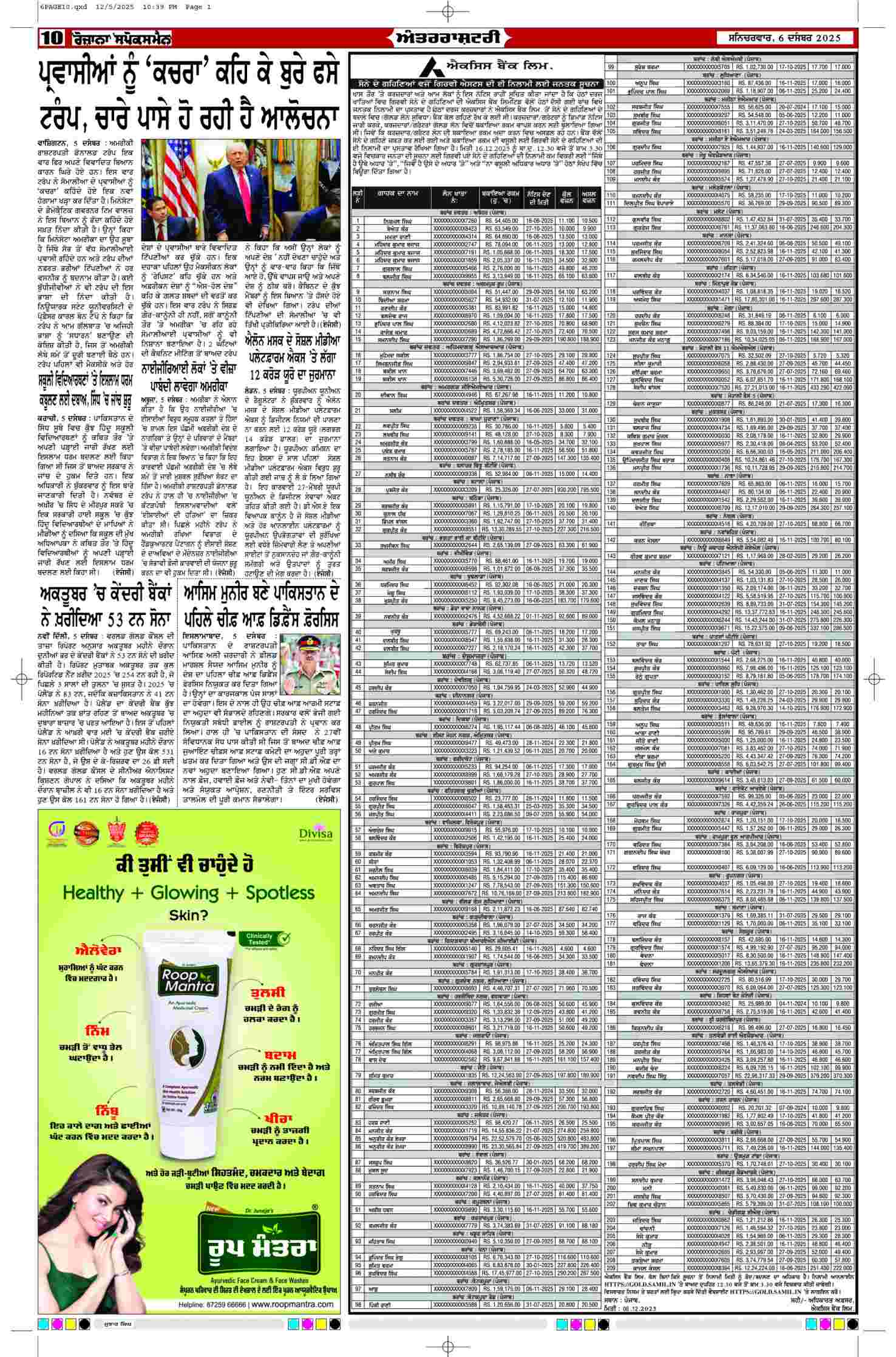 06 Dec 2025, Page 10 Sangrur Edition | Rozana Spokesman Epaper [ Sangrur News ]