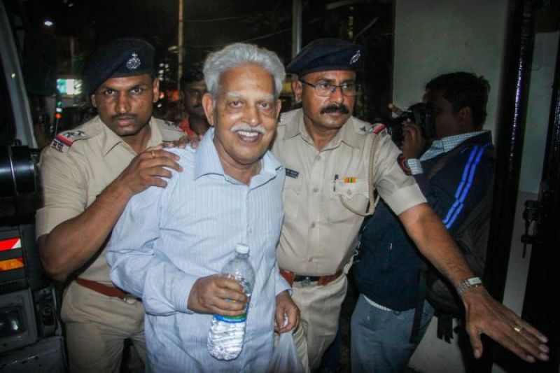 Varavara Rao reaches home