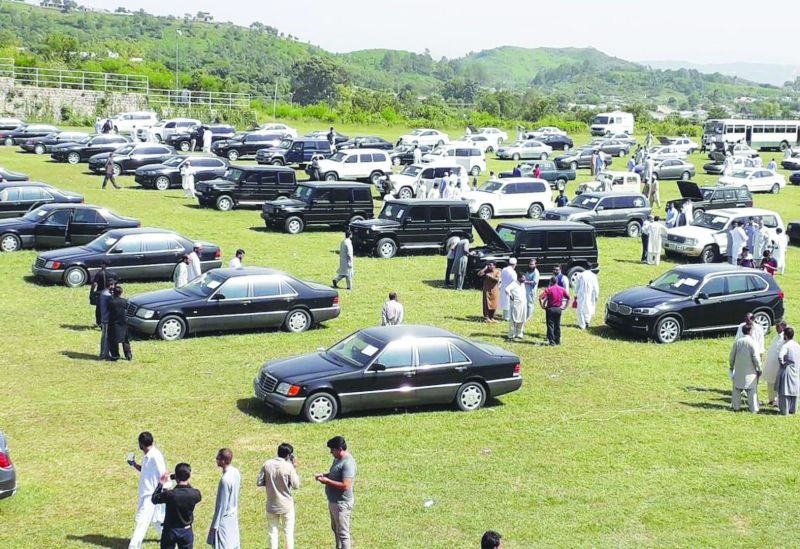 Two of the 28 cars are 4,000cc bullet-proof vehicles