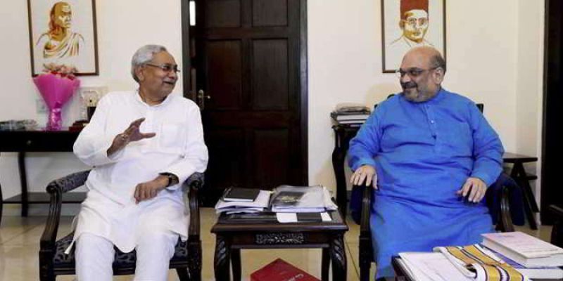 Amit Shah today had a brief meeting with Bihar Chief Minister Nitish Kumar