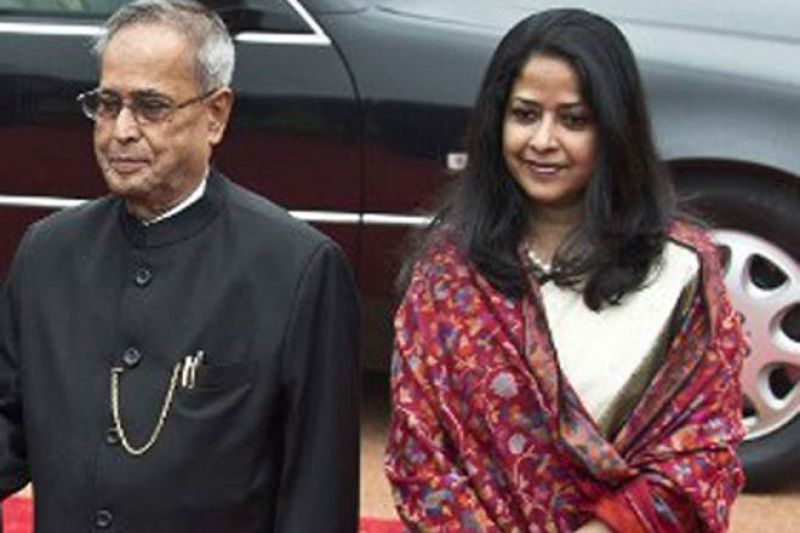Pranab Mukherjee with daughter Sharmistha Mukherjee