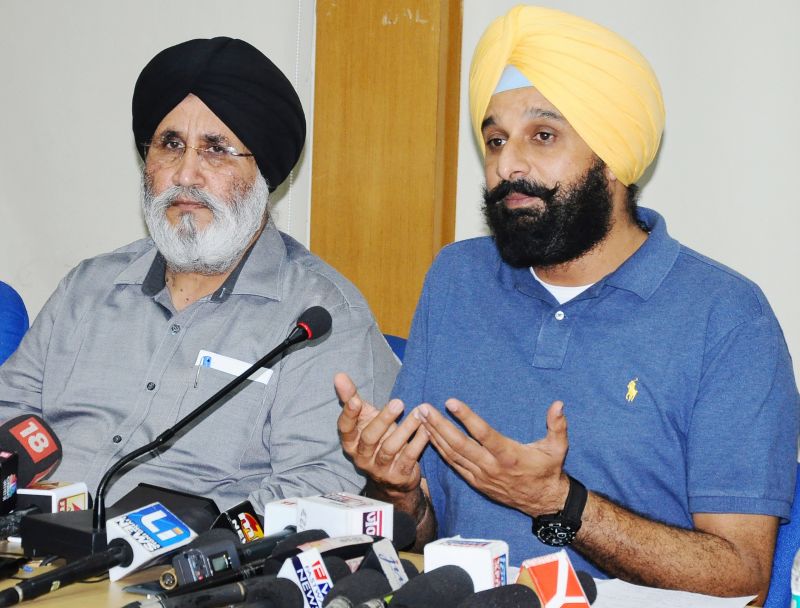 Majithia said one returning officer was caught on video camera stamping ballot papers