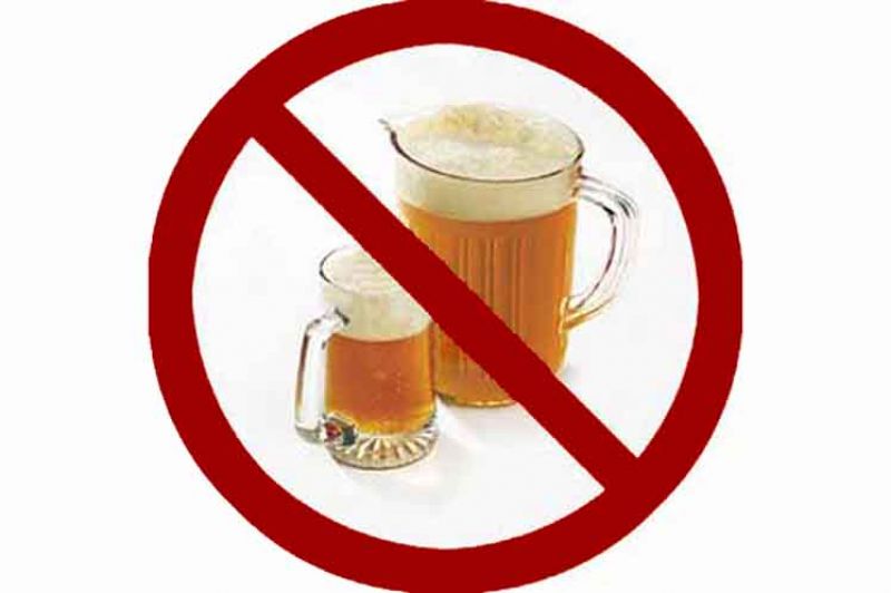 Prohibiting sale and consumption of alcohol