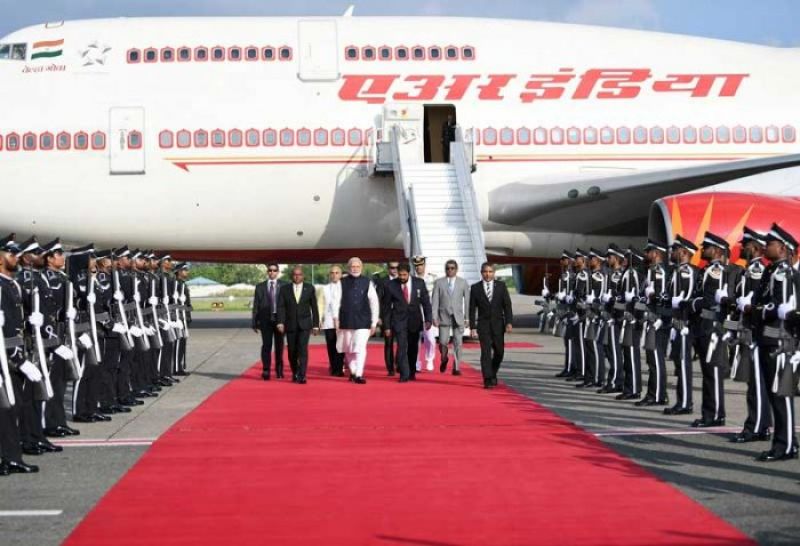 Prime Minister Modi was given a red carpet welcome