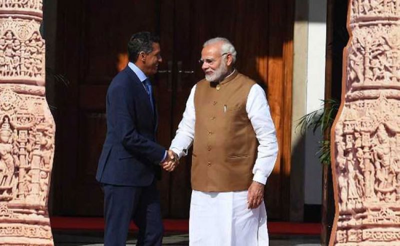 Seychelles President Danny Faure with PM Modi