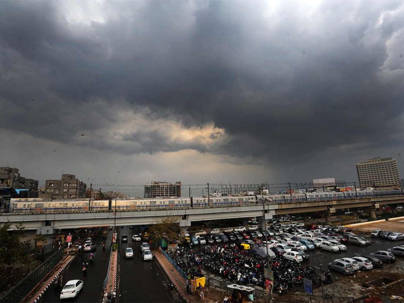 The day is likely to remain cloudy with moderate rain