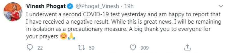 Vinesh Phogat tweet