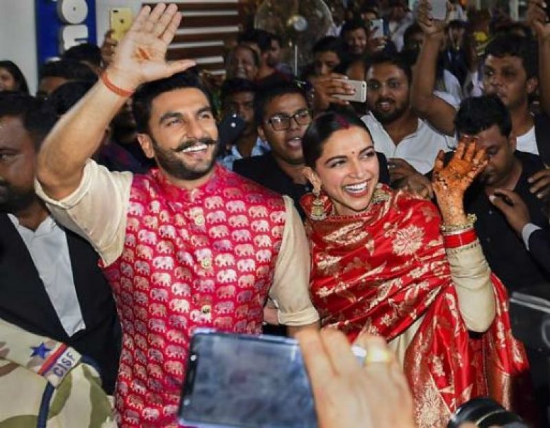 Newly-wed Bollywood stars Deepika Padukone and Ranveer Singh