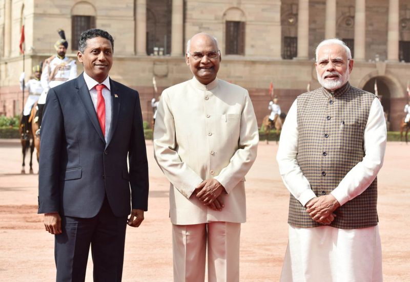 President Ram Nath Kovind and PM Modi welcomed Faure